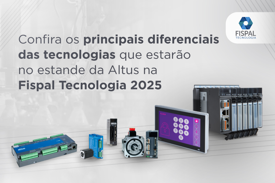 Confira os principais diferenciais das tecnologias que estarão no estande da Altus na Fispal Tecnologia 2025